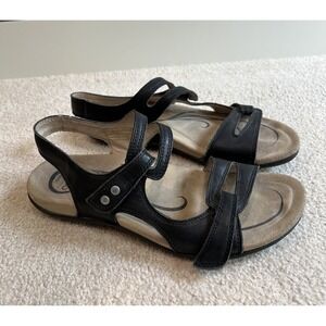 Abeo Sandals Womens 9.5 Crescent Outdoor Comfort Casual Hook & Loop Black Beach